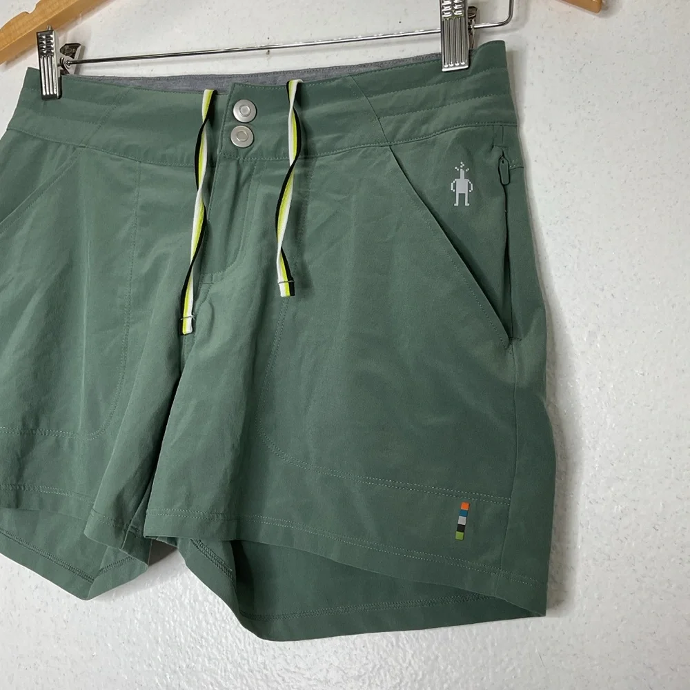 Smartwool Women's Green Merino Sport Lightweight Hiking Shorts Sz XS Activewear - Picture 4 of 9